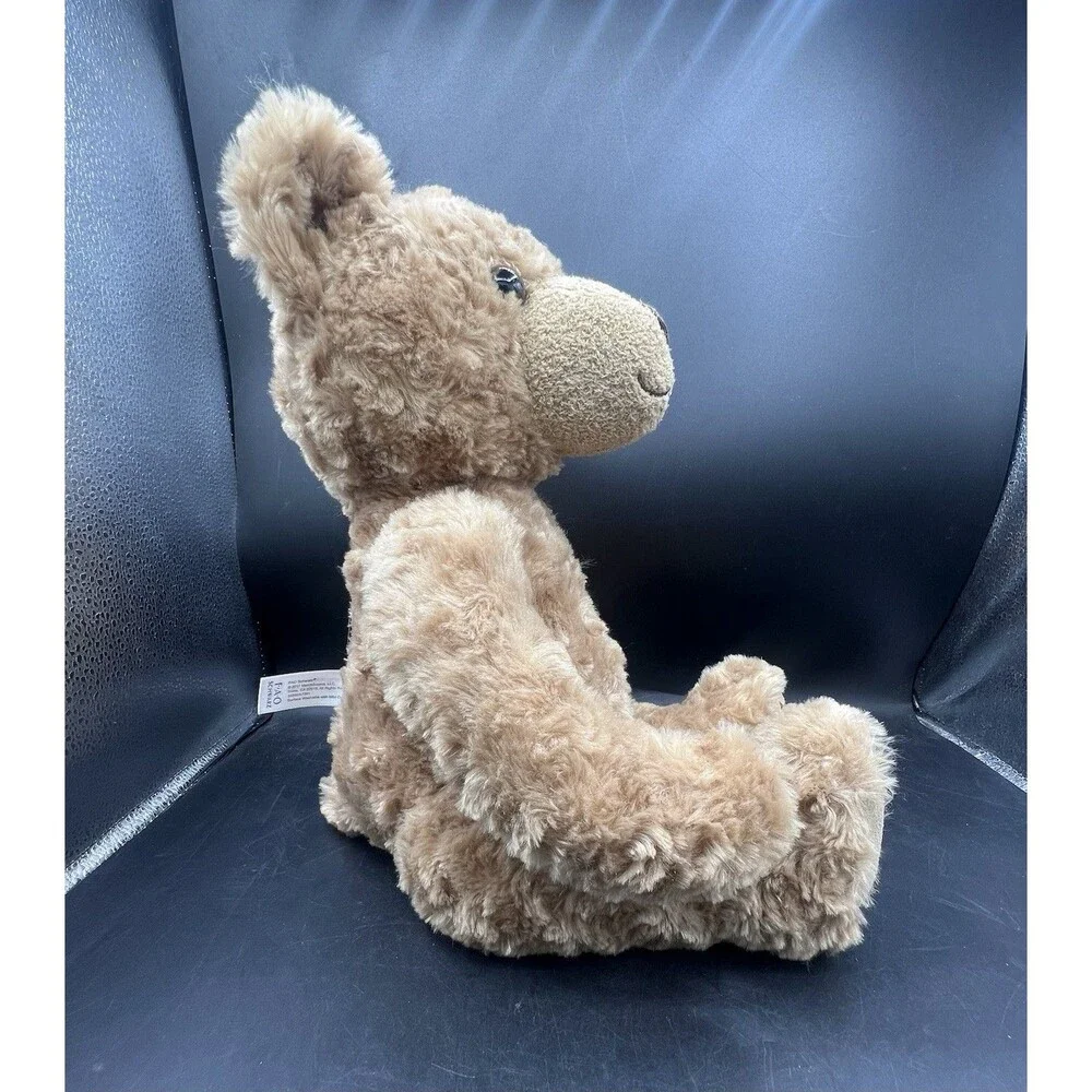 FAO Schwarz Teddy Bear Plush 12” Brown Embroidered Feet 2017 Stuffed Animal